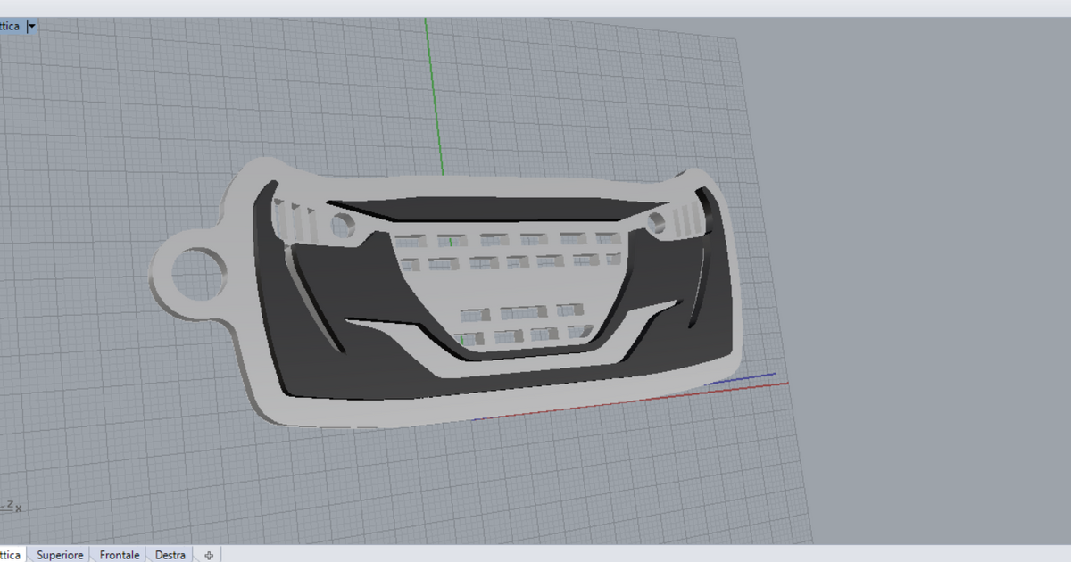 4 colori]Z.MYUKI 208 GT Line Cover Chiave con Portachiavi per Peugeot 2008 GT 2020-2022 2023 Accessori Originali (Nero