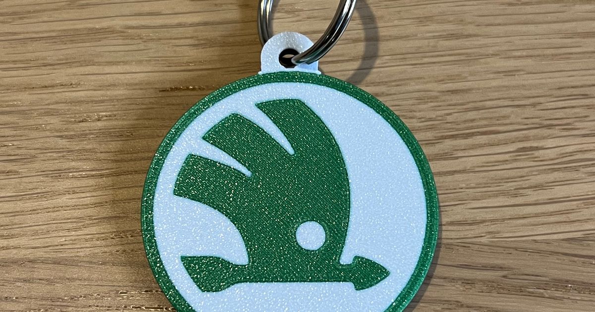 Skoda keychain Portachiavi Skoda by 3Dingo Download free STL model