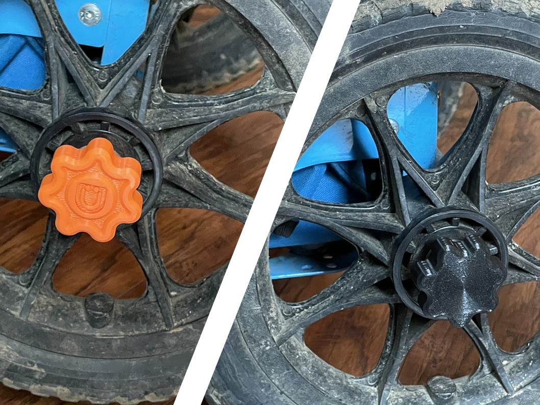 Zuca Cart Wheel Nut / Axle Knob by nixkor Download free STL model