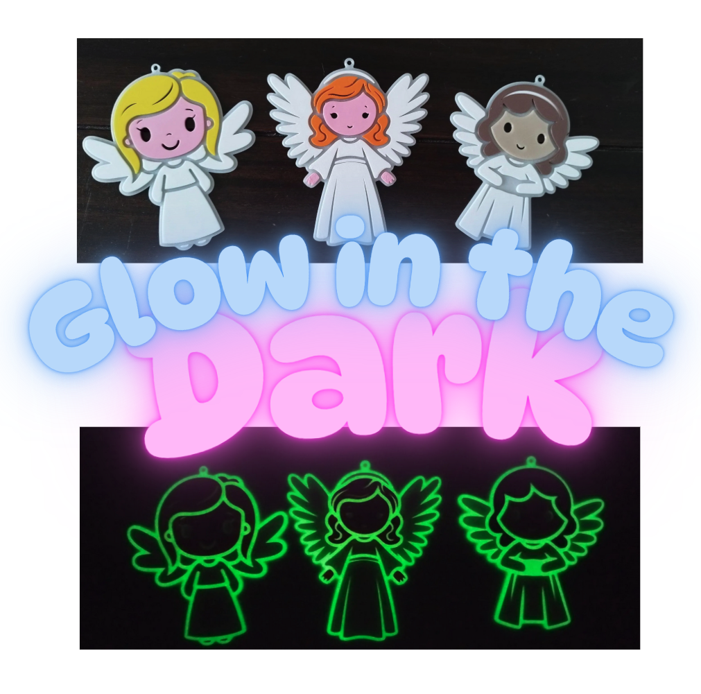 Glow in the Dark - Angels for Hanging / Mobile - Blond, Brunette and Redhead