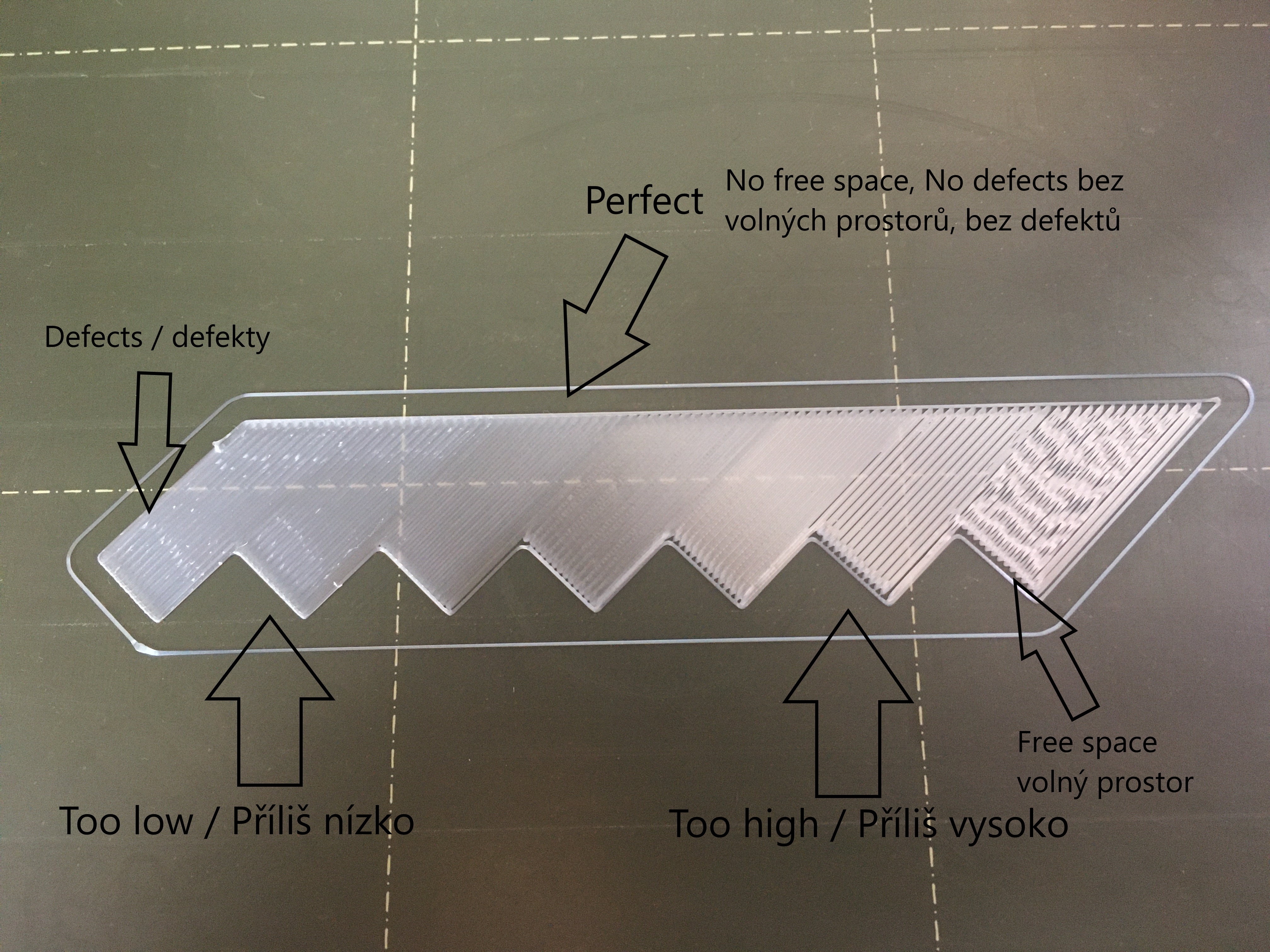 First Layer calibration/ Kalibrace první vrstvy