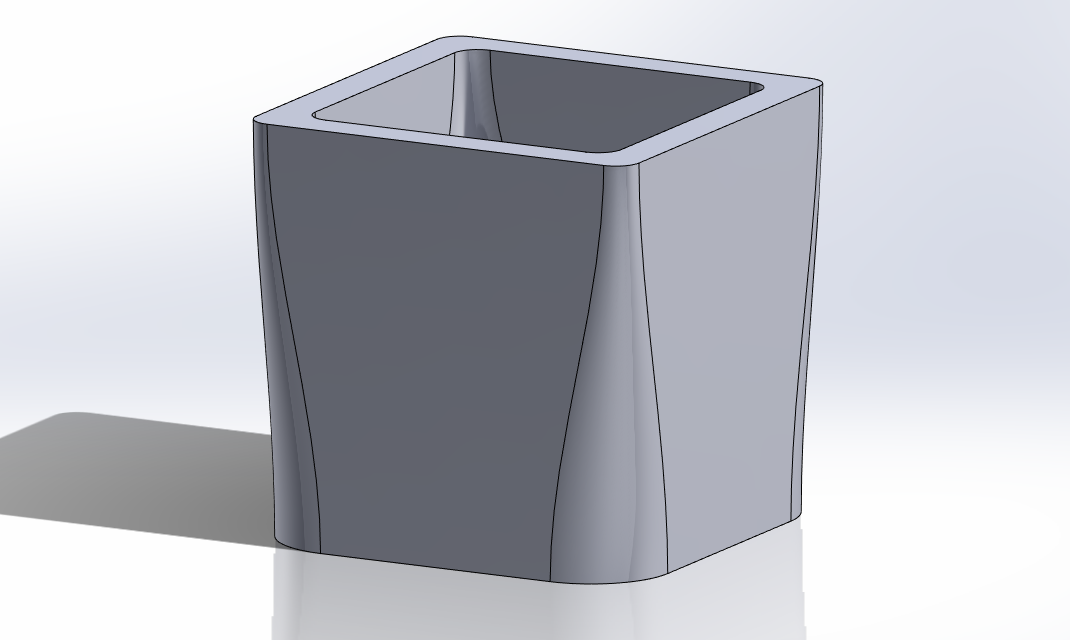 Smooth Flowerpot (5inch cube)