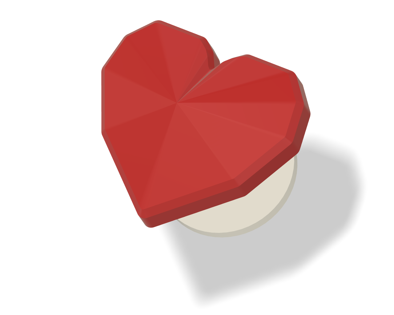 Lapel Pins - The Low Poly Heart - Crocs Clogs Compatible Charms