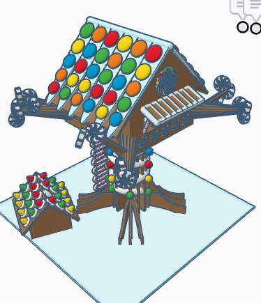 Miniatura 4 do modelo 3D Gingerbread Tree House