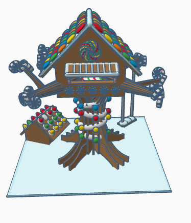 Miniatura 5 do modelo 3D Gingerbread Tree House