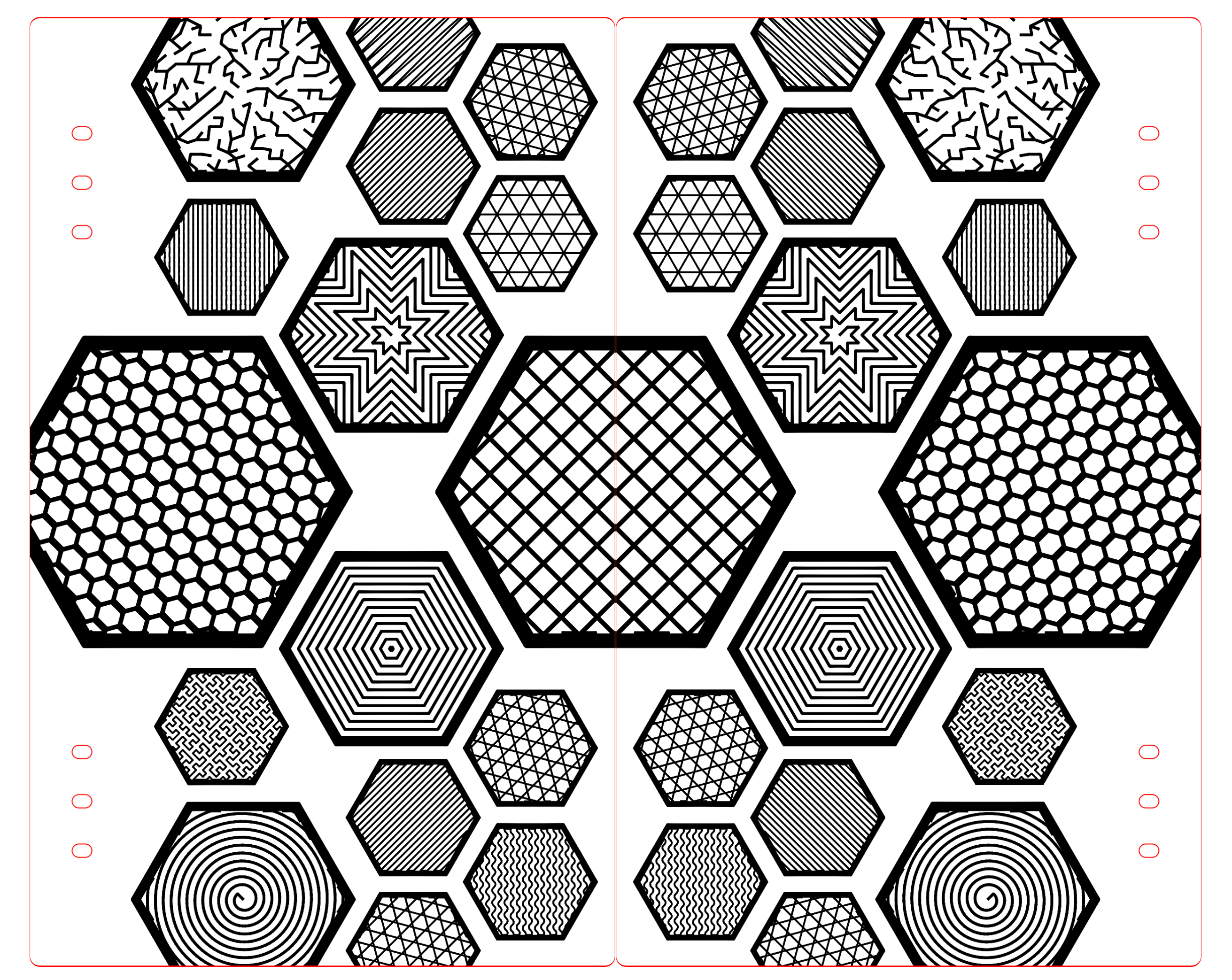 Hex Infill Pattern for Laser-Engraved 3D Printer Enclosure Doors por ...