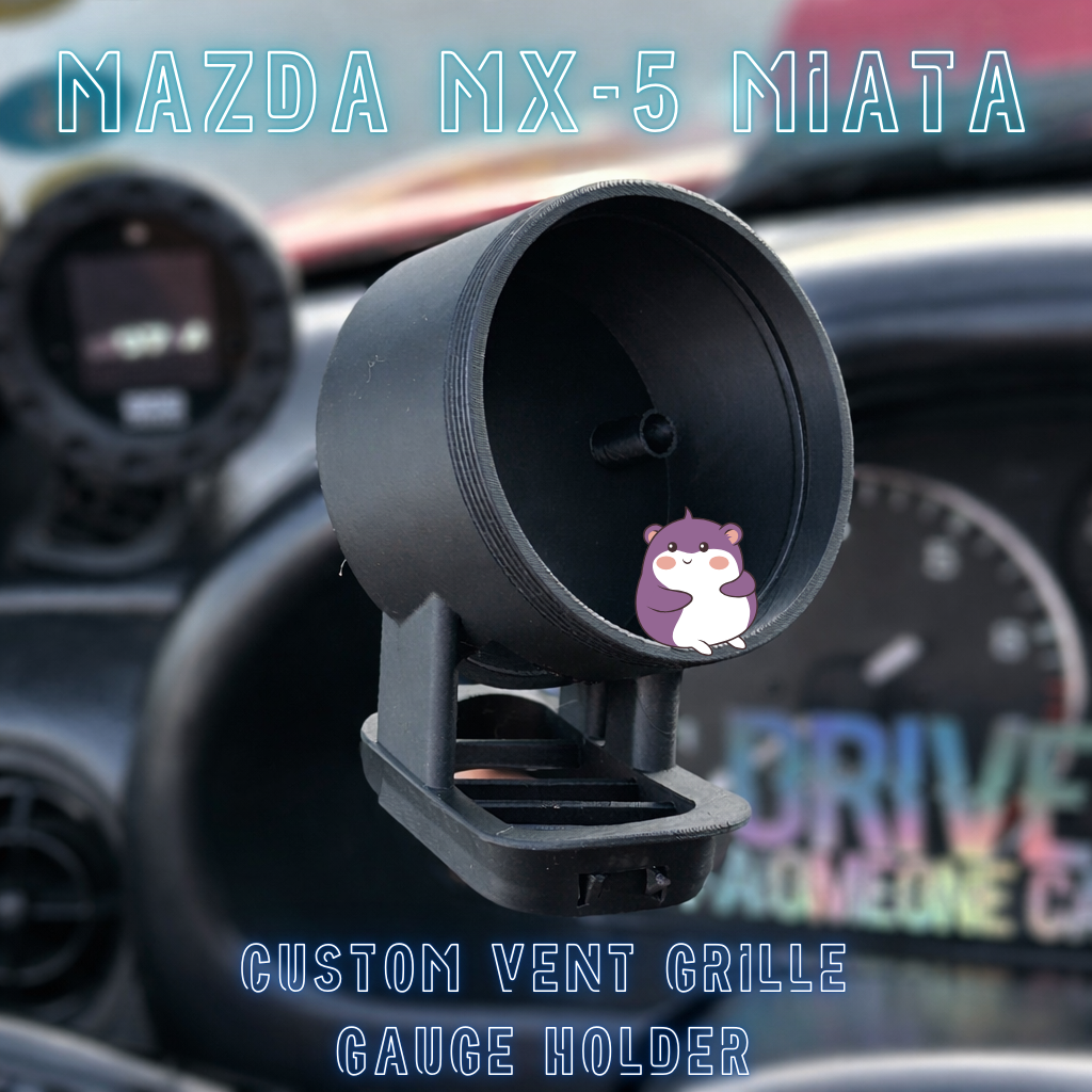 Mazda mx-5 miata pre-facelift NA 1989-1993 top left dashboard custom vent grille gauge holder