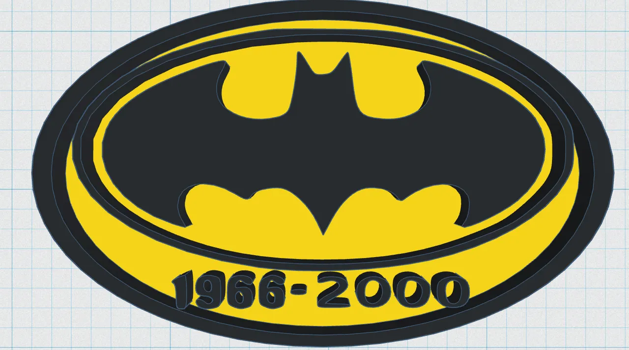 Batman Logo 1966-2000 by Peter Ennist | Download free STL model |  Printables.com, image size:1280x713