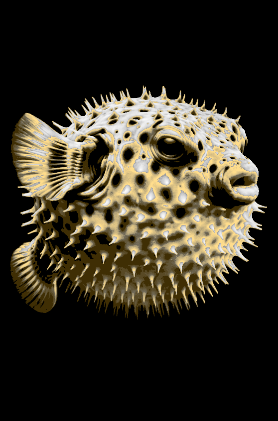 Pufferfish " Filament Painting "