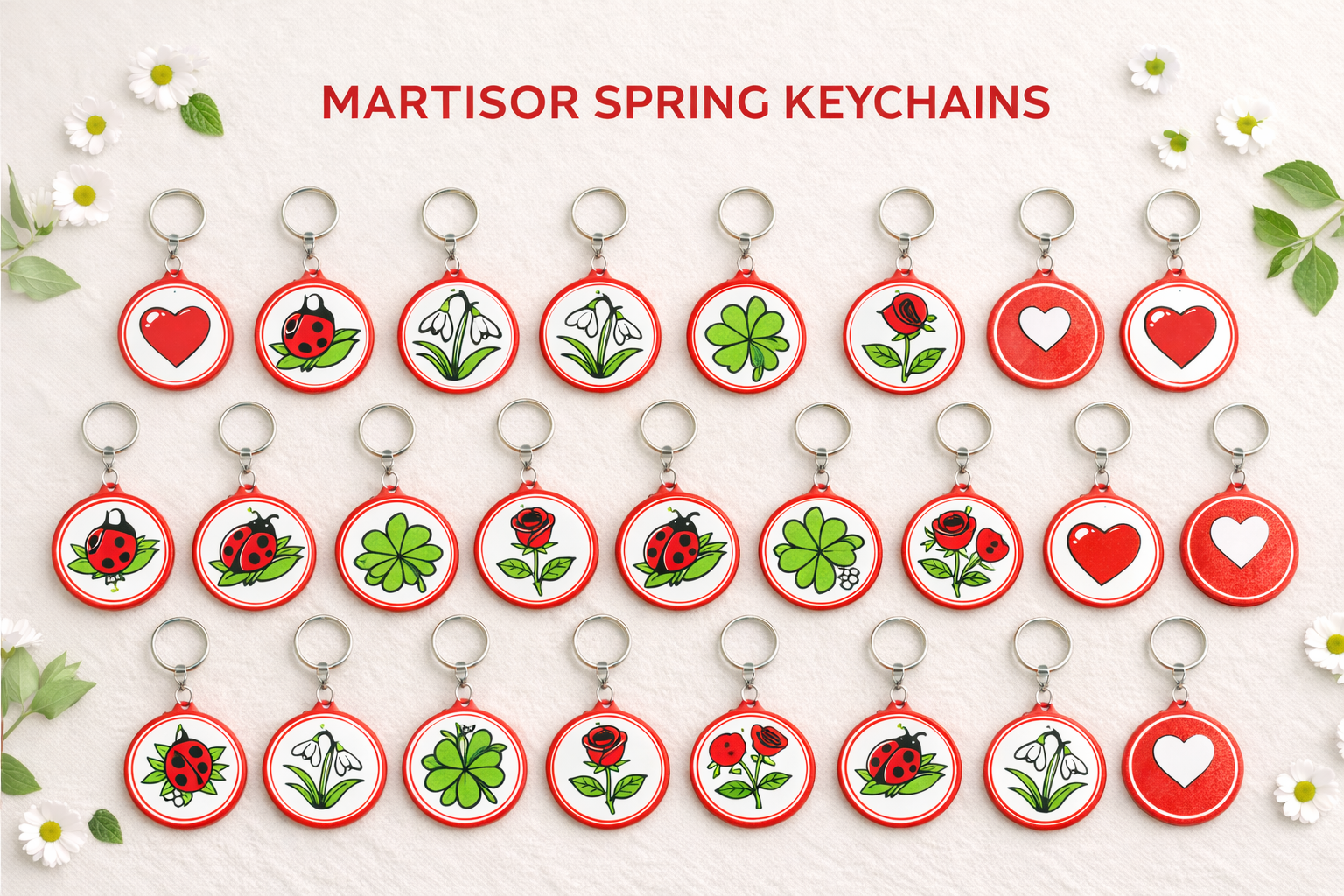 Martisor Keychain Pack – 33 Spring Charms