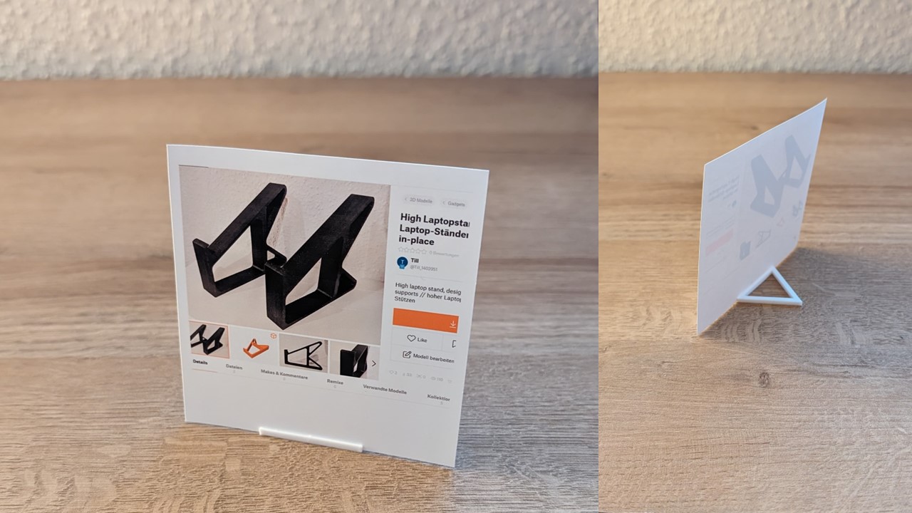 Minimalistic Photo Stand, only 1g