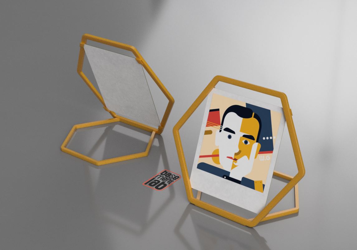 Photo Frame Polaroid - Picture Frame - 9x9cm (10,2x12cm) - Hexagonal Shape - Portafoto per Polaroid