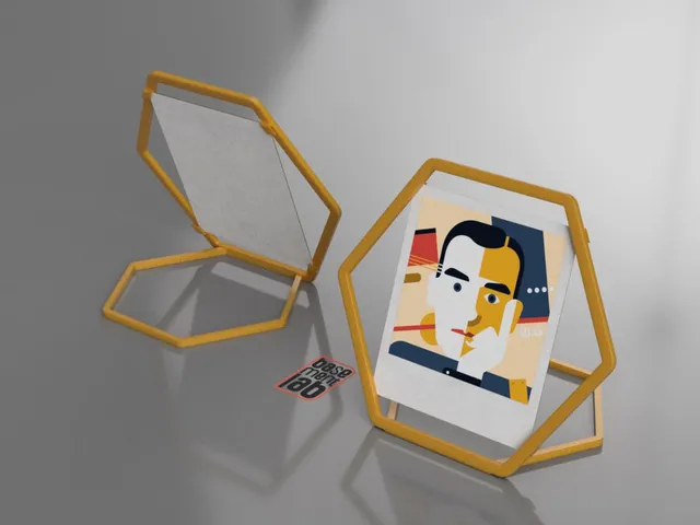 Photo Frame Polaroid - Picture Frame - 9x9cm (10,2x12cm) - Hexagonal Shape - Portafoto per Polaroid