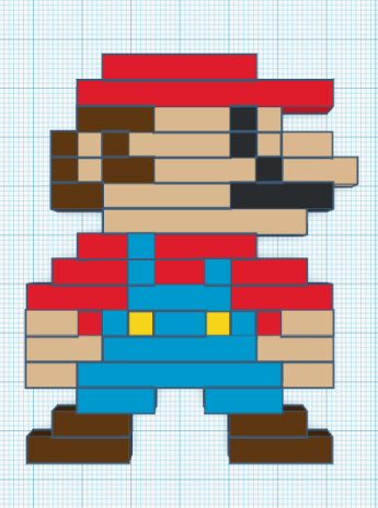Pixel Mario by MeNameJake | Download free STL model | Printables.com