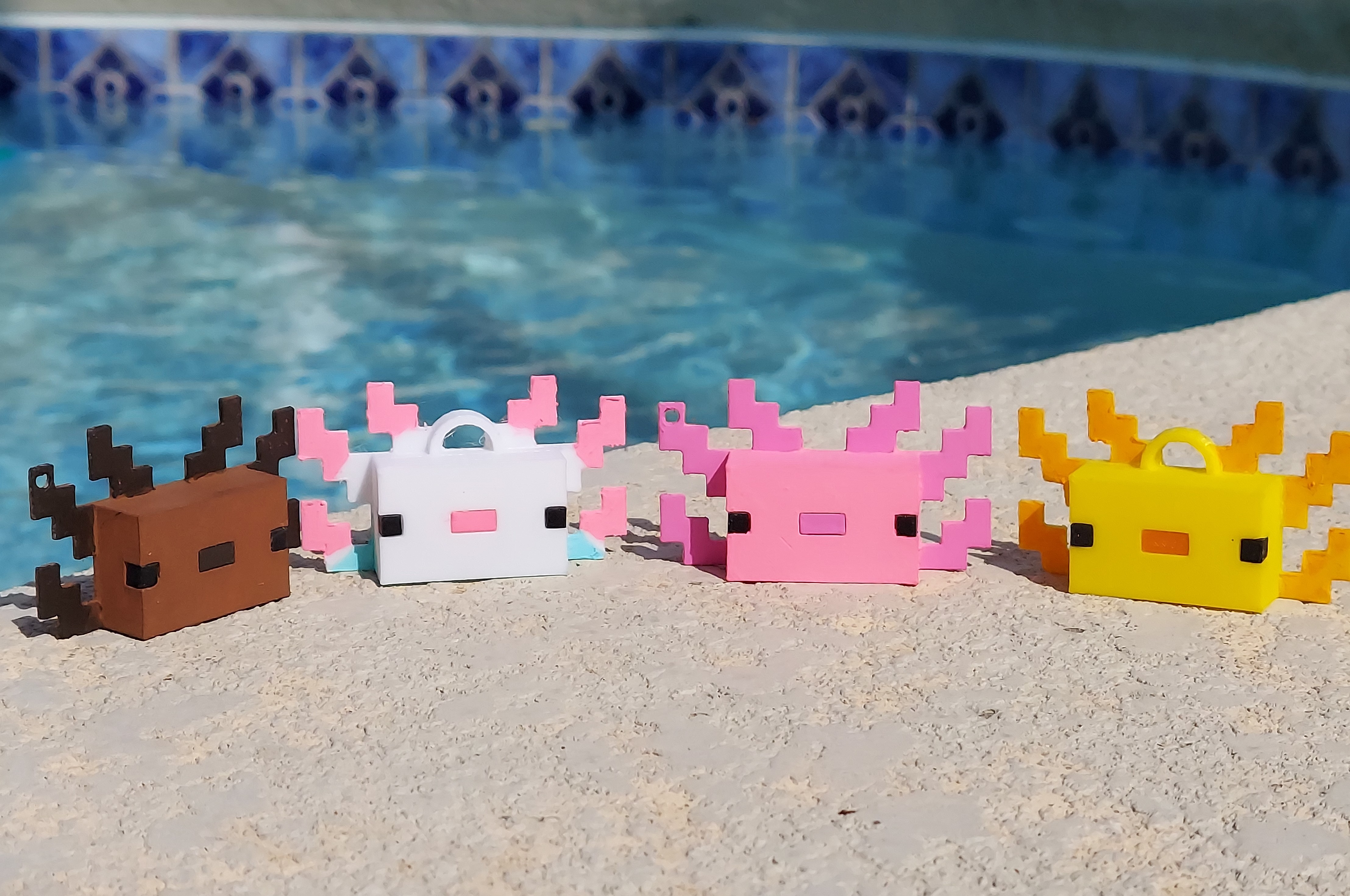 Minecraft Axolotl Keychain by 3D Printing Bros | Download free STL 
