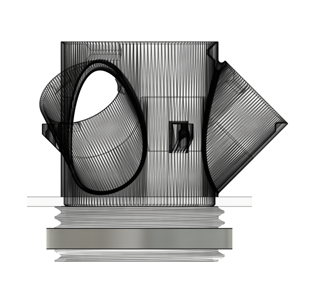 Tote instead of bucket adapter 3D model thumbnail
