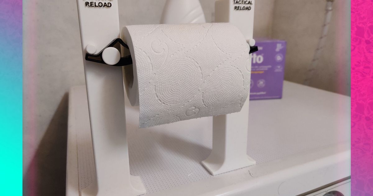 Counter top version of Quick Reload Toilet Paper Holder by Aasikki
