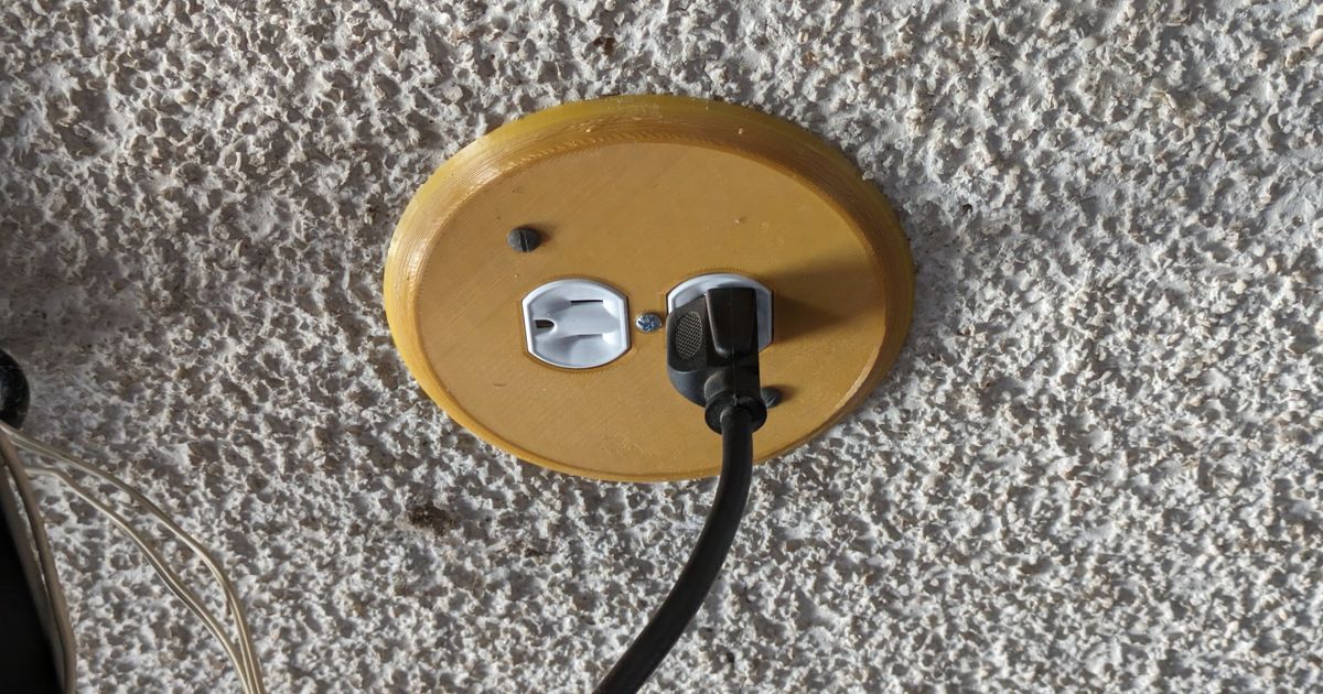 4 inch round ceiling box plug adapter by knickers Download free STL