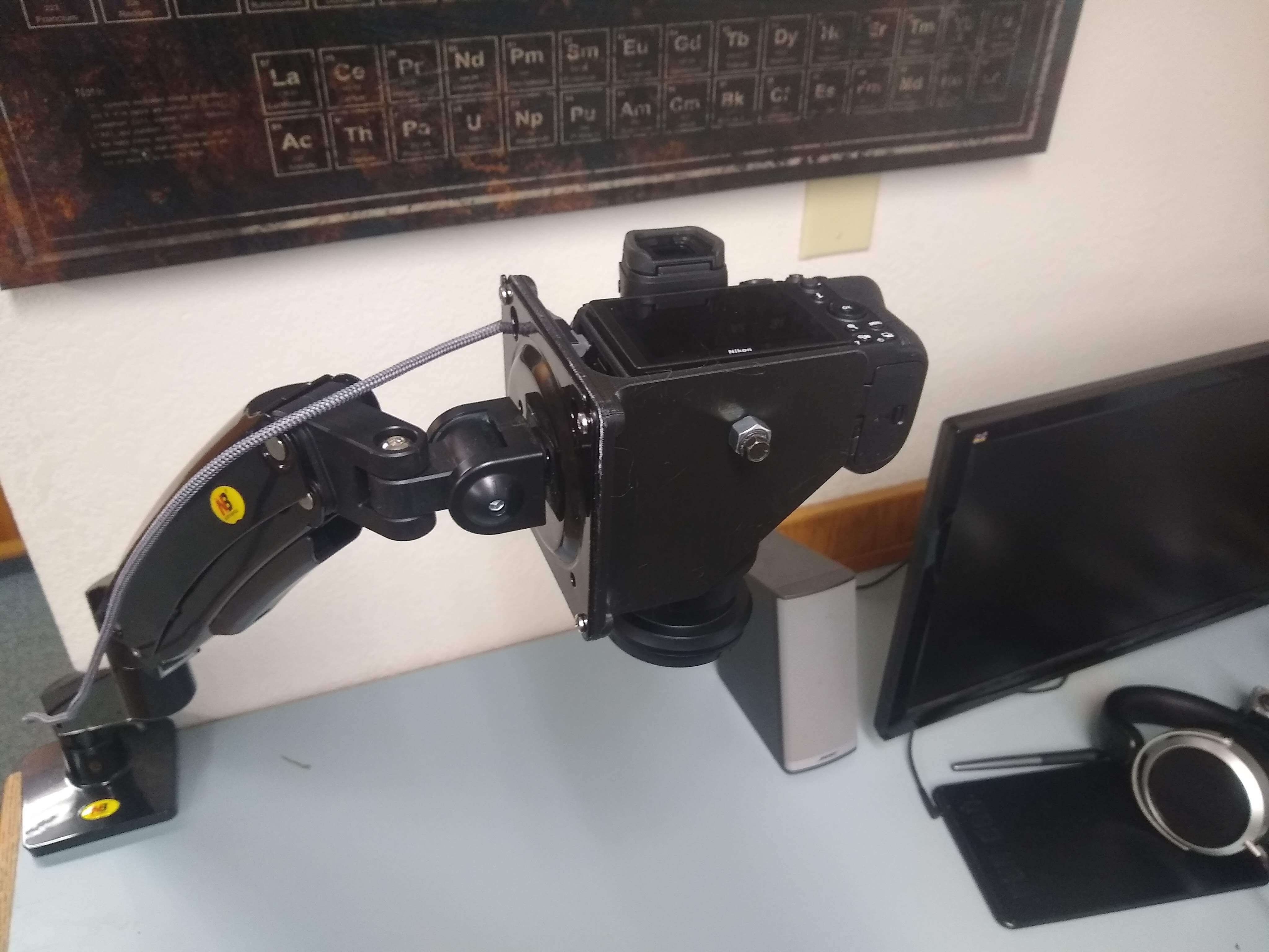 Versatile Nikon Camera Mount for VESA Monitor Stands by BroJJ