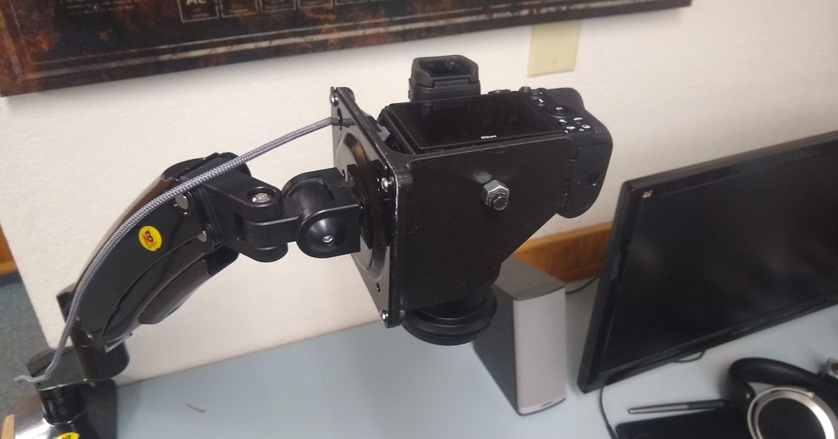 Versatile Nikon Camera Mount for VESA Monitor Stands by BroJJ