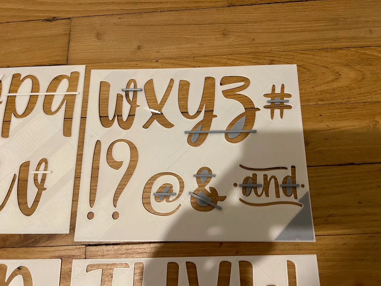 Handrawn letters stencils by Cal | Download free STL model | Printables.com