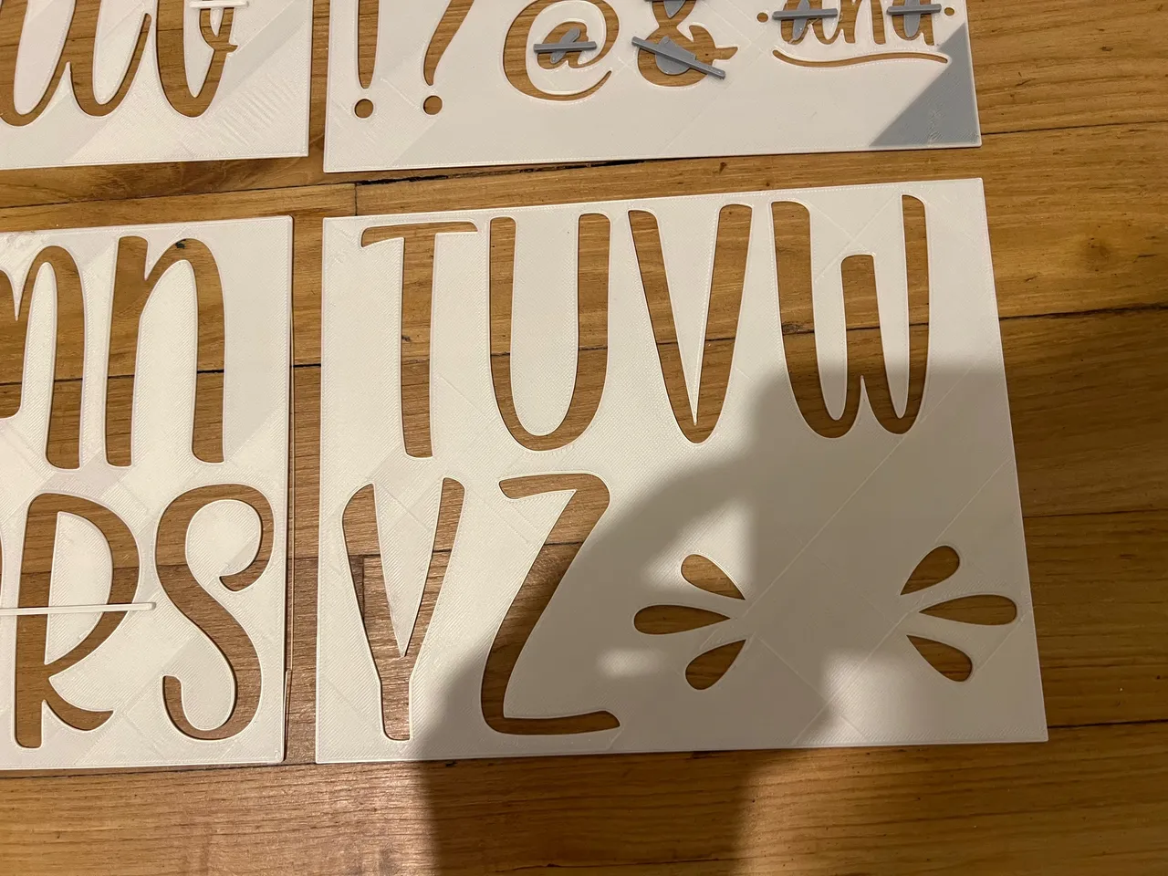 Handrawn letters stencils by Cal | Download free STL model | Printables.com