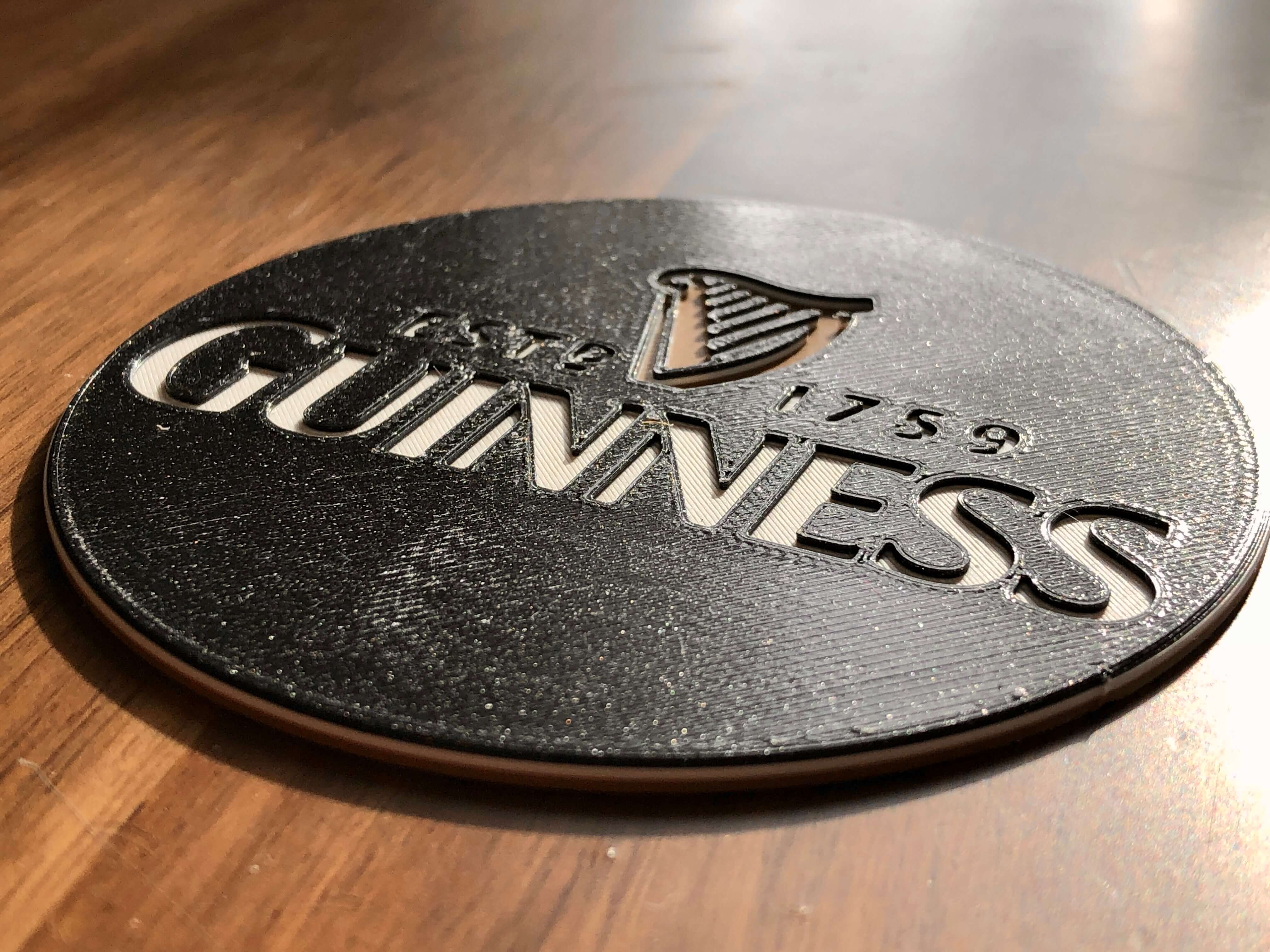 Guinness Untersetzer Coaster – Offiziell Lizenziert, Metall, 10x10 Cm, Mit Schaumstoffrückseite