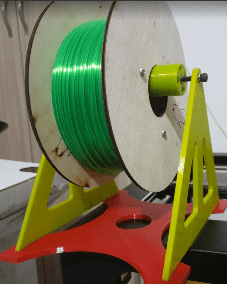 Simple place on ground filament spool holder