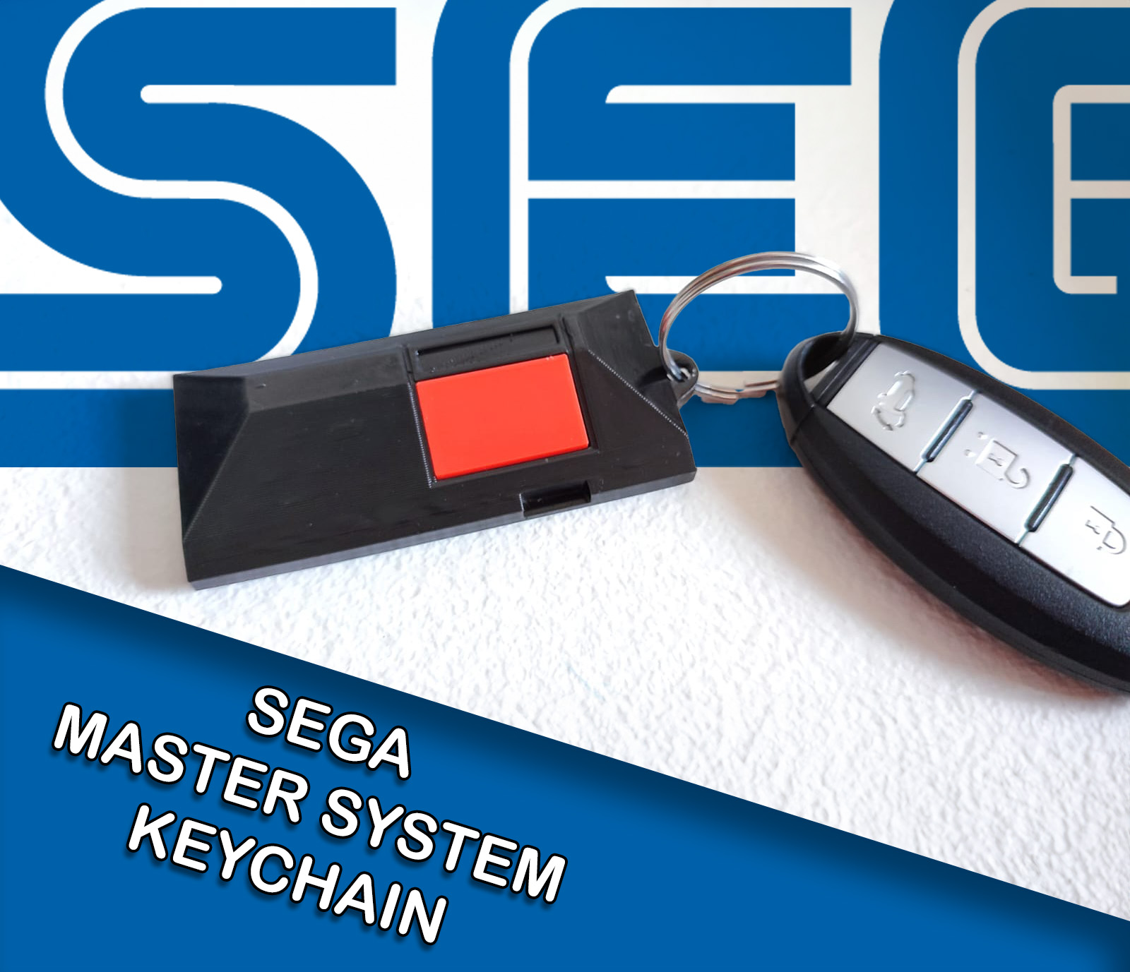 Sega Master System Keychain by Info Sakkez Download free STL model