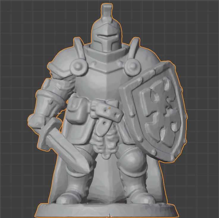 Knight with shield dnd character