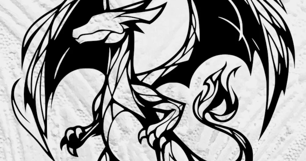 Flowing Line Art charizard by The line art guy | Download free STL ...