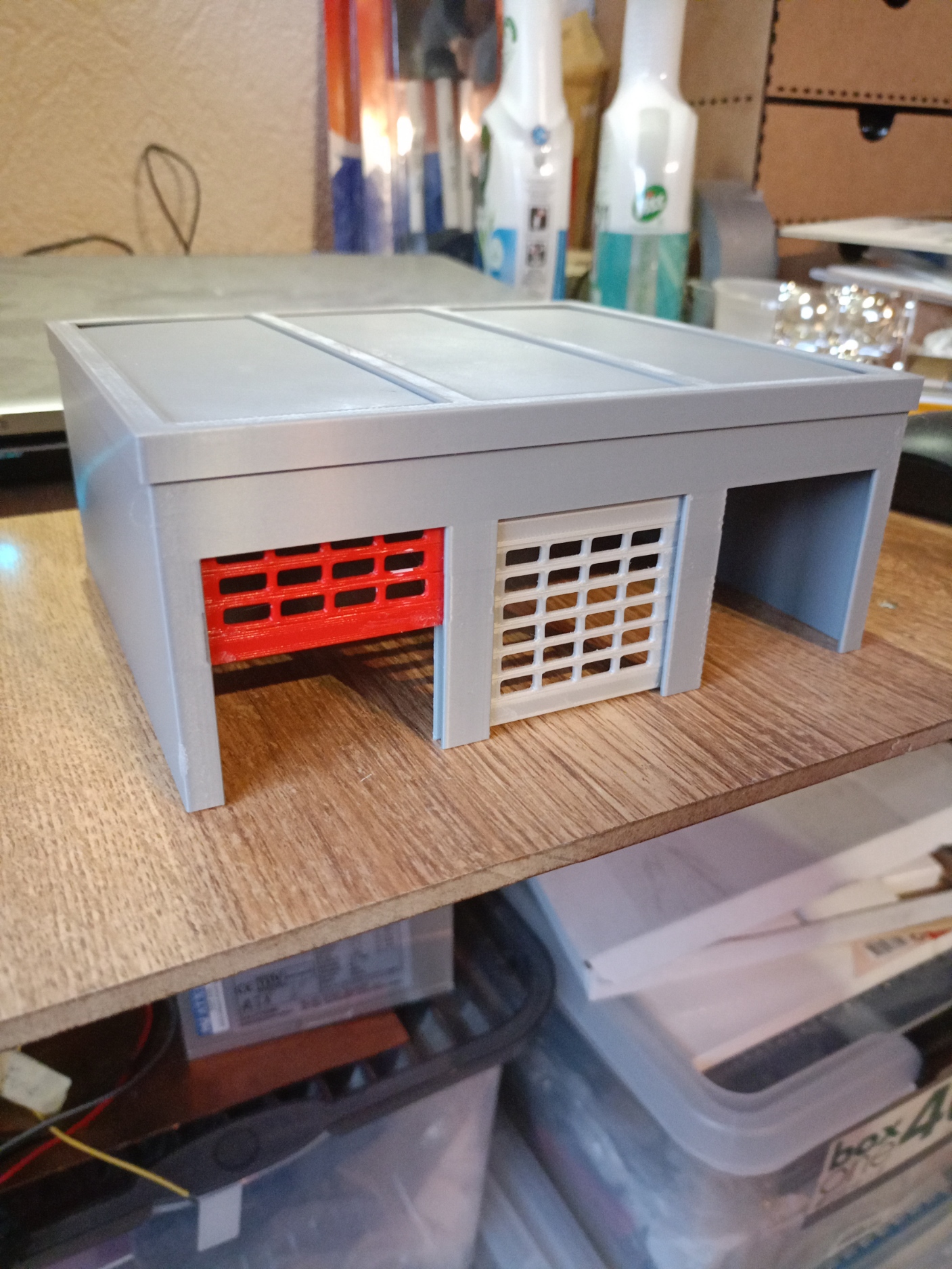*UPDATE* 3D-Print - Fahrzeughalle mit beweglichen Rolltoren H0 / 1:87 verschiedene Größen