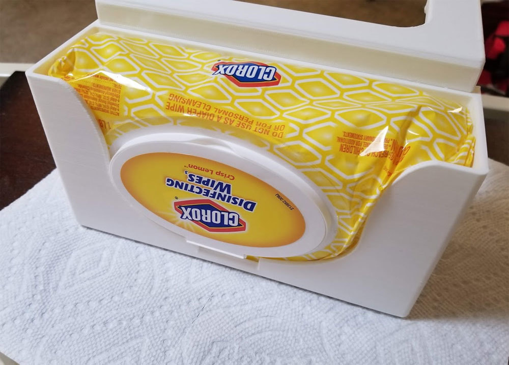 Clorox Wipes Holder Cube Mount for Haworth Compose With STEP file