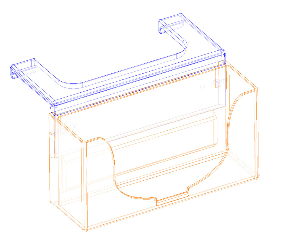 Clorox Wipes Holder Cube Mount for Haworth Compose With STEP file