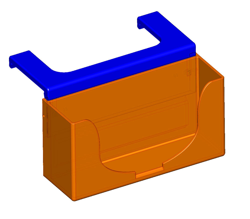 Clorox Wipes Holder Cube Mount for Haworth Compose With STEP file
