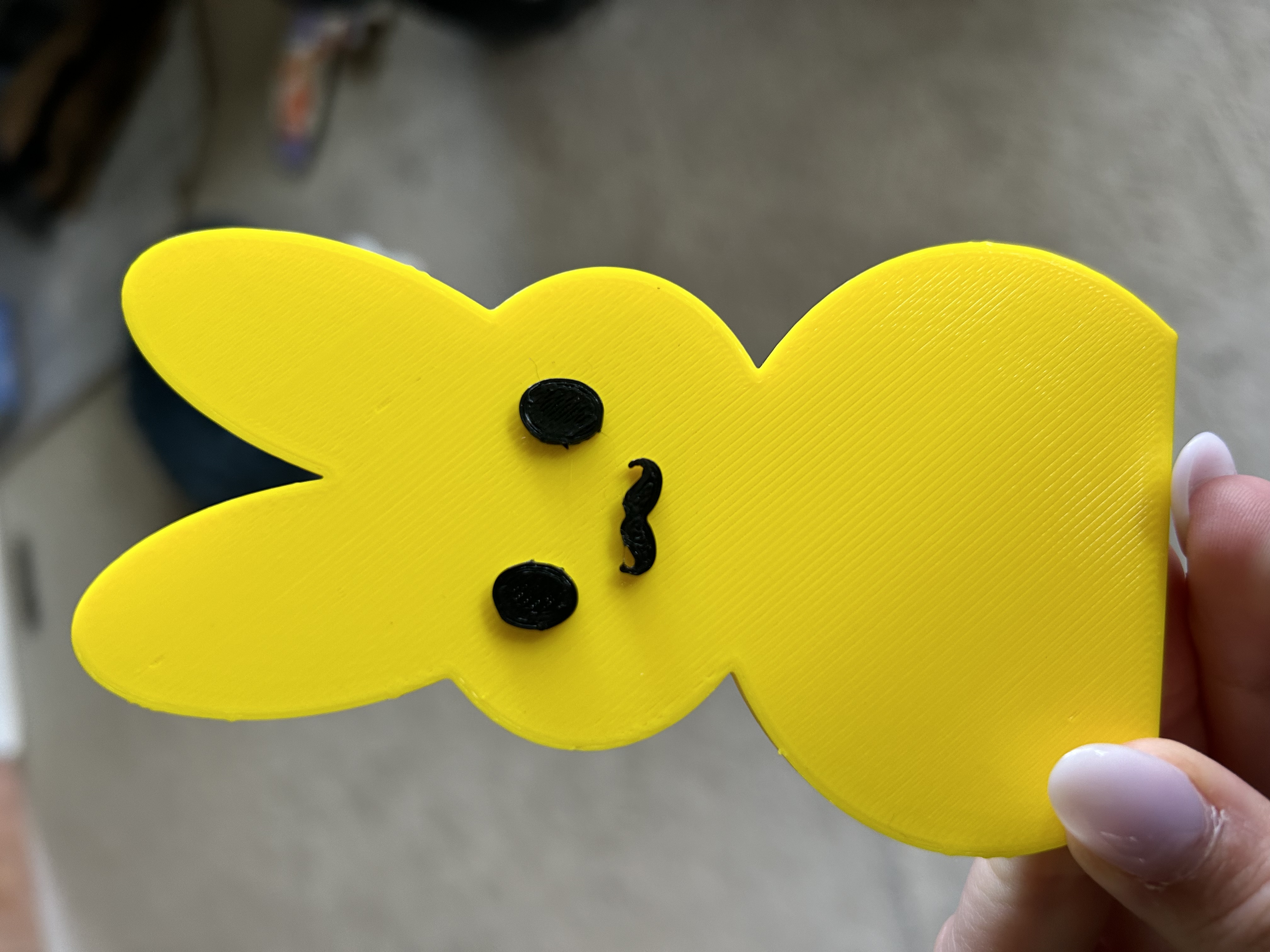 EASTER PEEP MUSTACHE BUNNY DECOR ICON