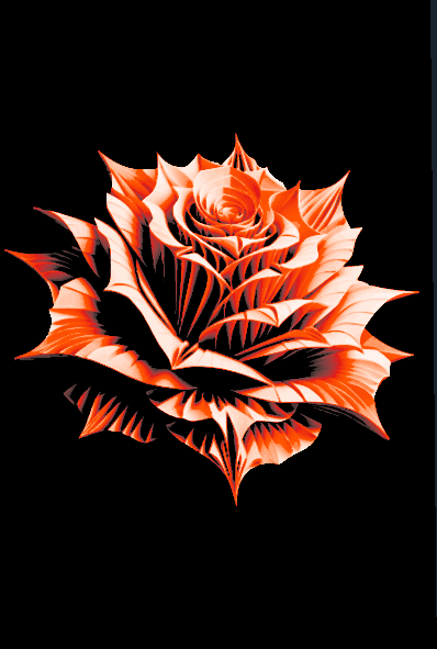 Paper Rose " Filament Painting "