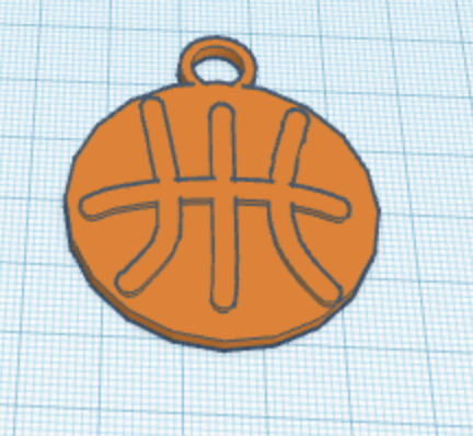 Basketball keychain