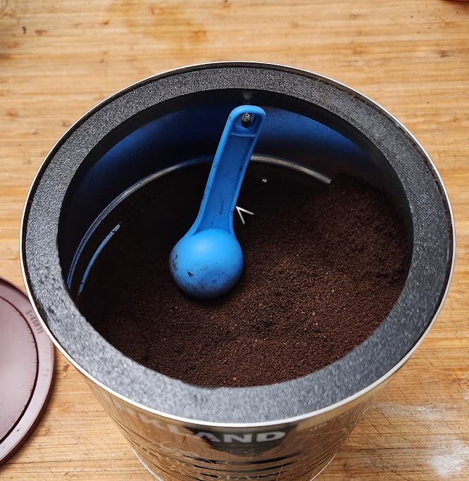Coffee can spoon holder