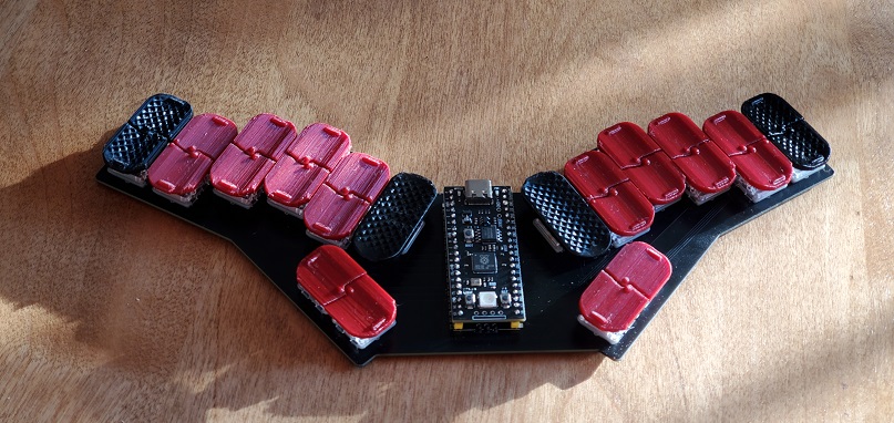Kailh Choc keycaps for the Starboard steno board