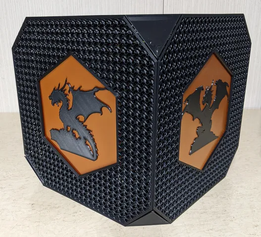 Dragon cube mATX PC case with ATX power supply