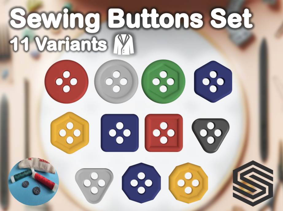 Sewing replacement Buttons (22+ Variants) by UniversalMaker | Download ...