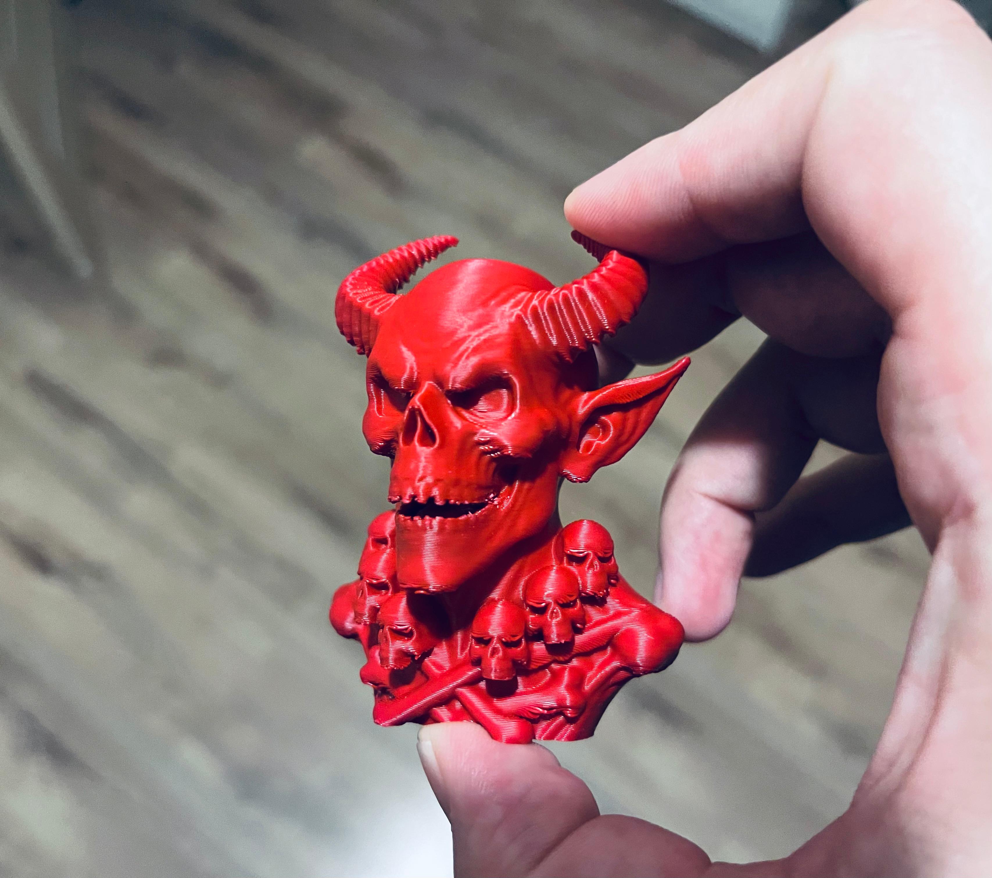Bone collector demon Halloween head stand