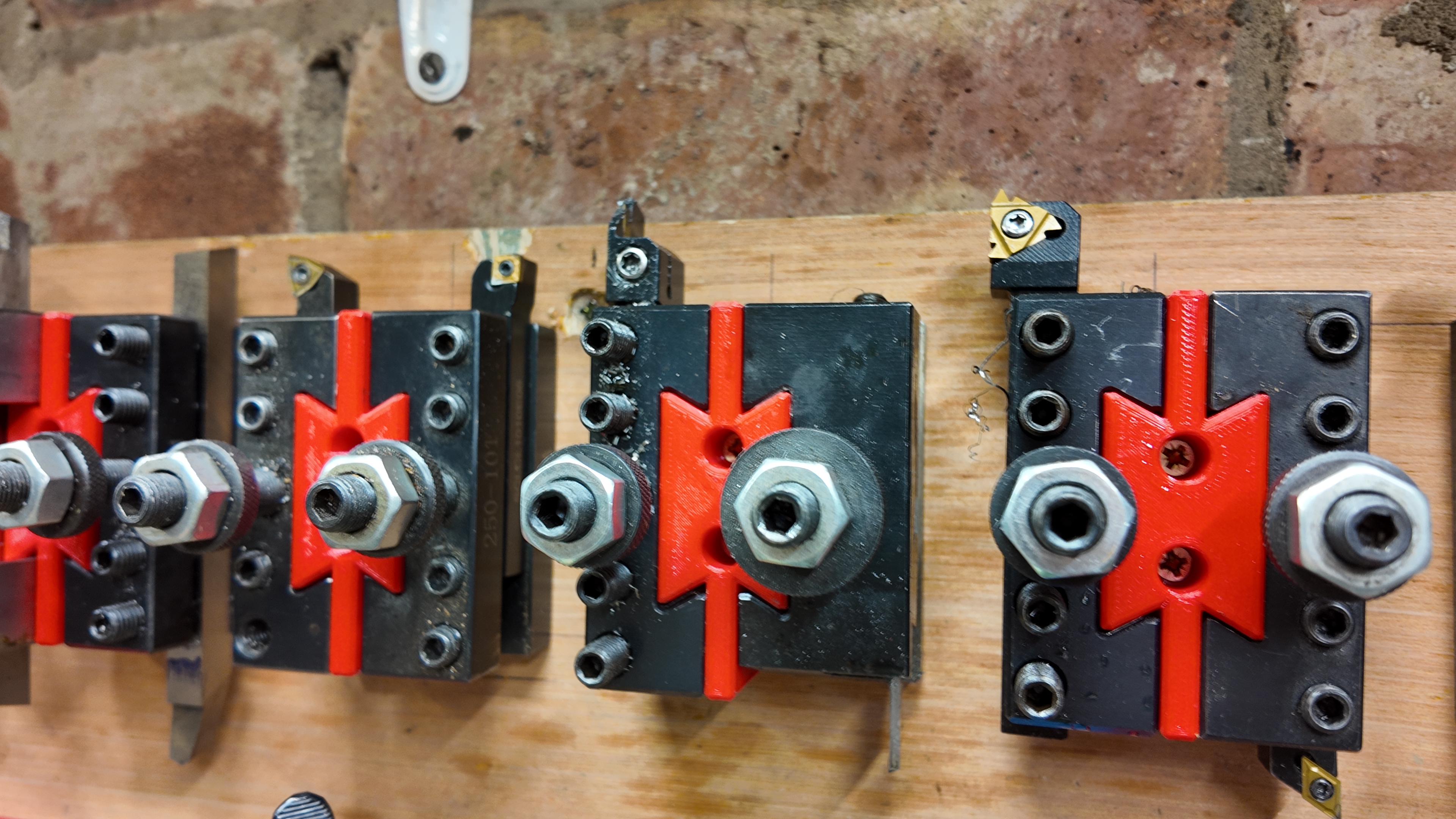 Wall mounted double Lathe tool Holders 3D model