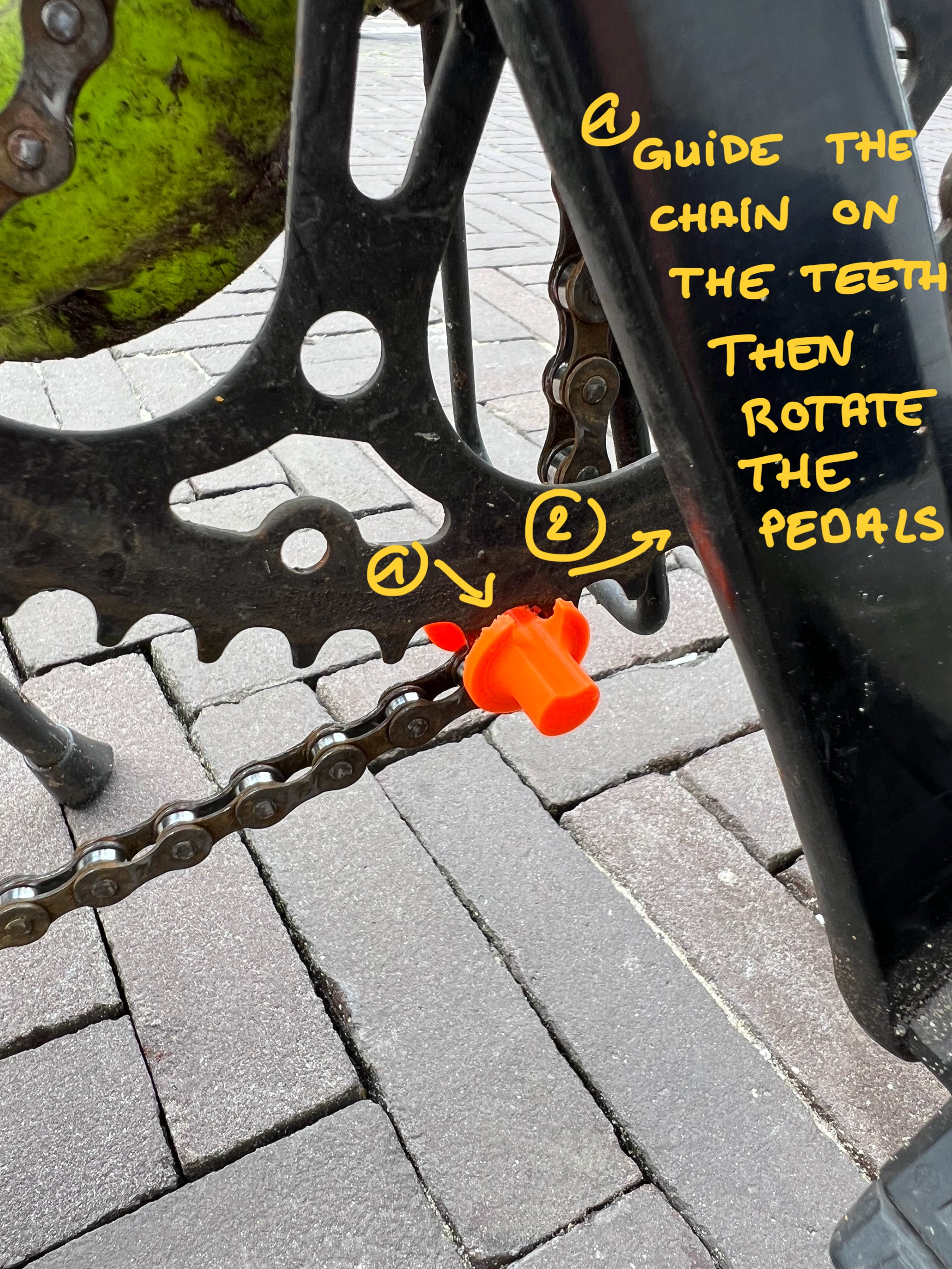 Bike chain guide - Guide chaine de vélo