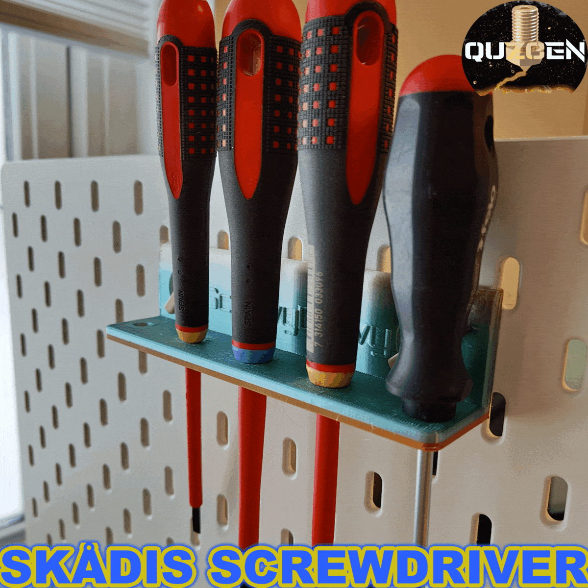 Skadis Screwdriver holder 3D model thumbnail