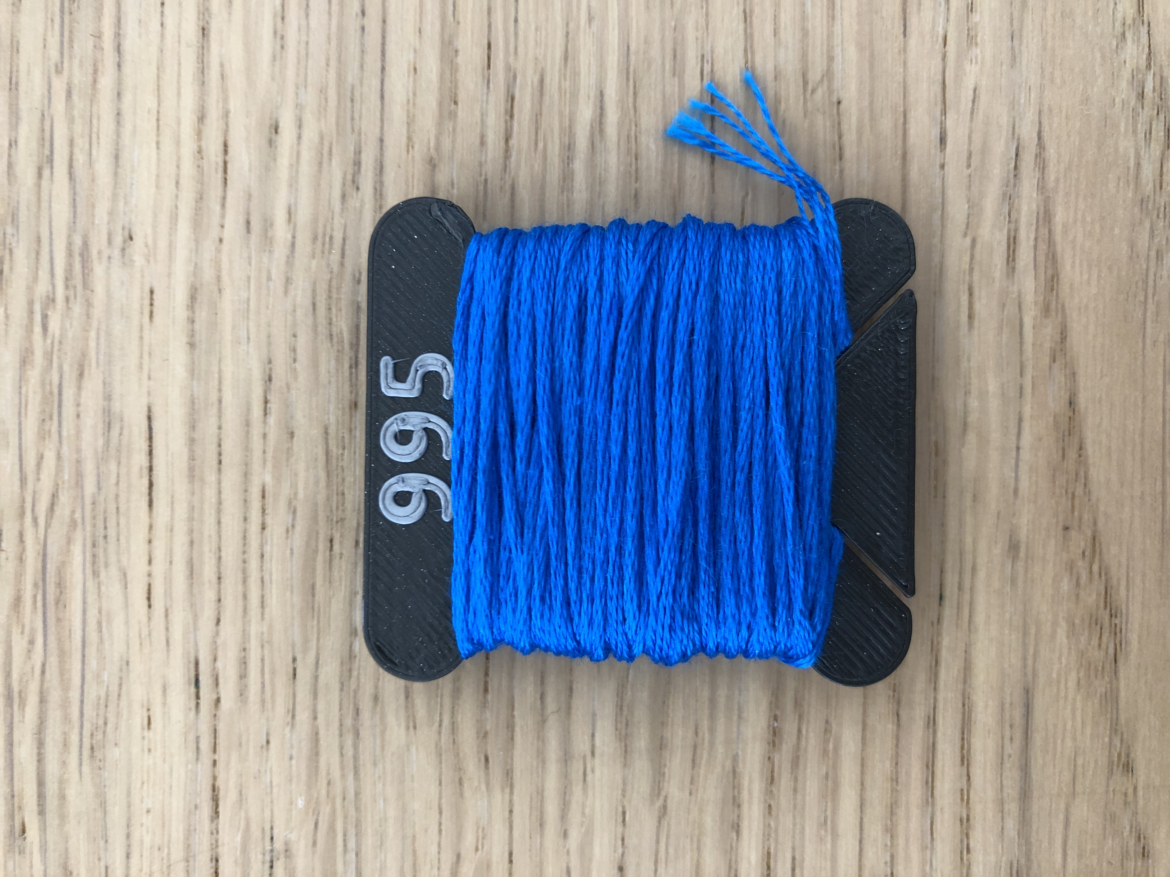 Embroidery Floss Bobbin with printed numbers