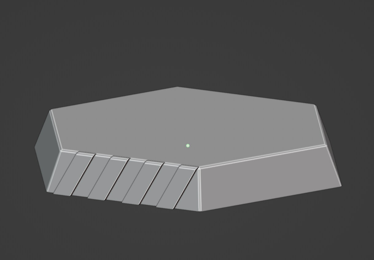 Hex Base with hazard stripes for Battletech etc.