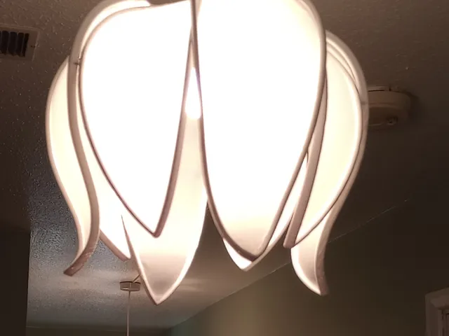 Water lilly ceiling lamp shade