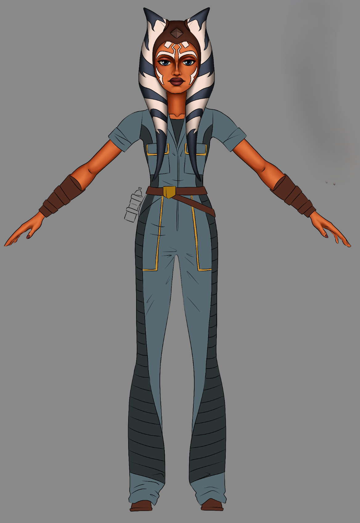 ahsok t pose 3D model